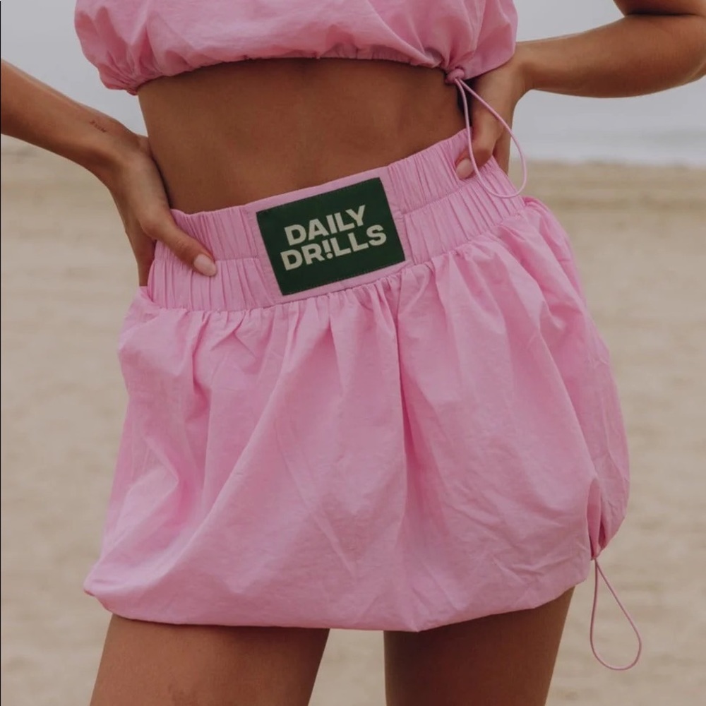 Daily Drills Bubble Skirt and Matching Bubble Top in Blush